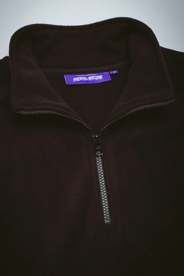 Men Cut Off Quarter Zip Polar Fleece Fucking Awesome Shirts