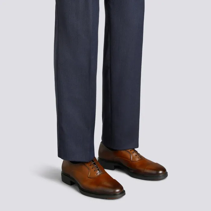 Men Dark Brown Leather Easy LaceUp Santoni LaceUps