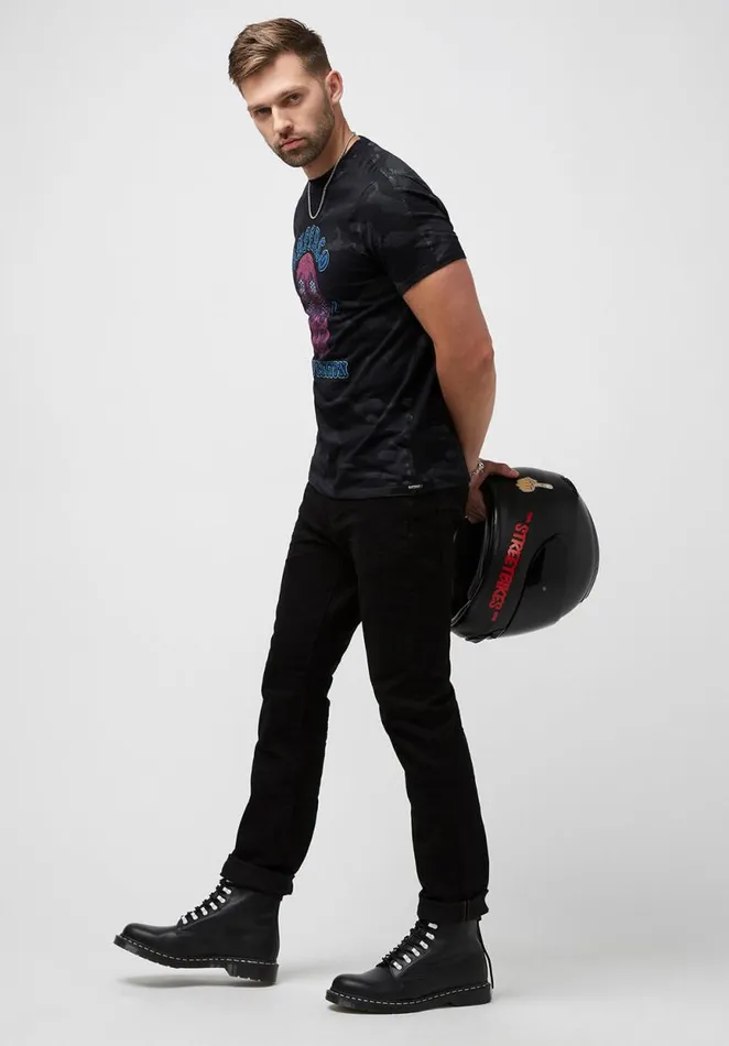 Men Dark Tagam TShirt Black Buffalo David Bitton Tops and Tees