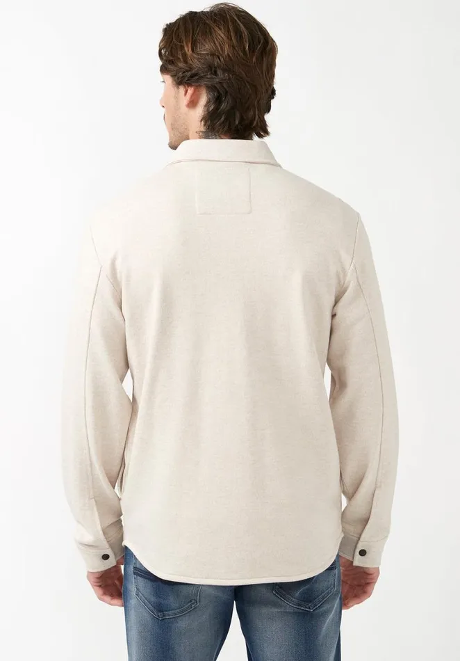 Men Fabion Heather Oatmeal Men039s Shirt Jacket Heather Oatmeal Buffalo David Bitton Jackets