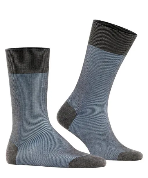 Men Fine Shadow Men Socks Grey FALKE Socks