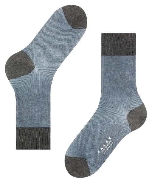 Men Fine Shadow Men Socks Grey FALKE Socks