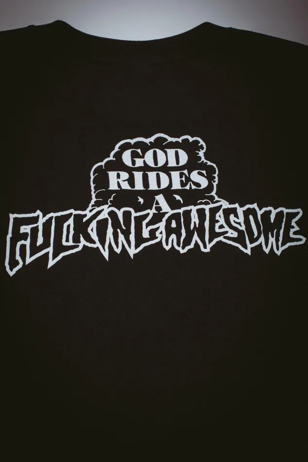 Men God Rides FA Short Sleeve Tee Fucking Awesome Short Sleeve