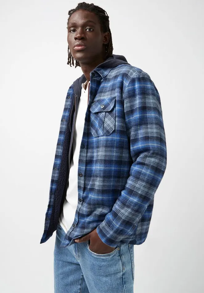 Men Jaral Blue Mens Shirt Jacket Mirage Buffalo David Bitton Jackets