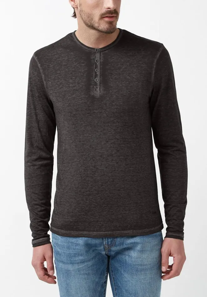 Men Kaduk Black LongSleeve Mens Top Black Buffalo David Bitton Tops and Tees