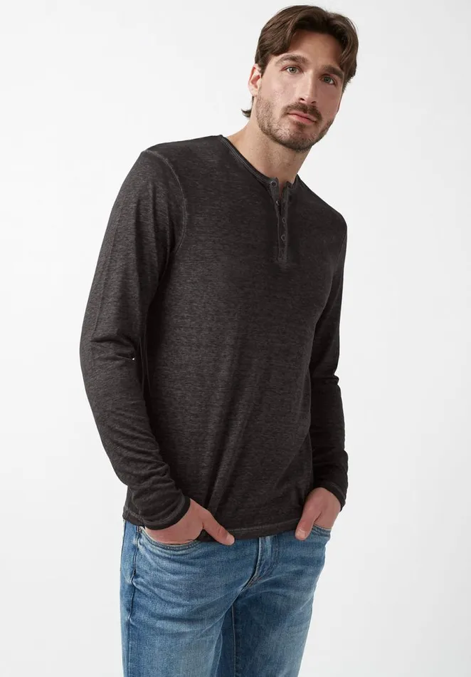 Men Kaduk Black LongSleeve Mens Top Black Buffalo David Bitton Tops and Tees