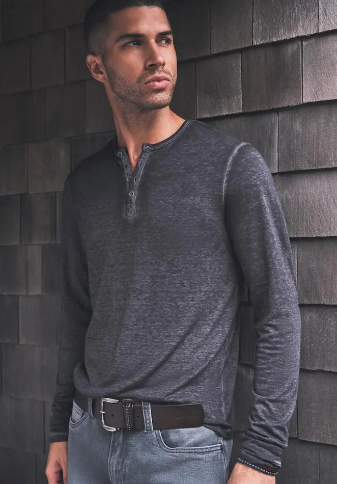 Men Kaduk Black LongSleeve Mens Top Black Buffalo David Bitton Tops and Tees