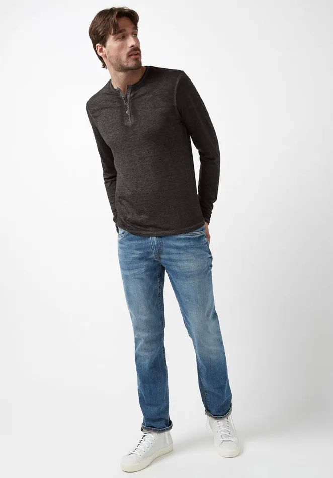 Men Kaduk Black LongSleeve Mens Top Black Buffalo David Bitton Tops and Tees