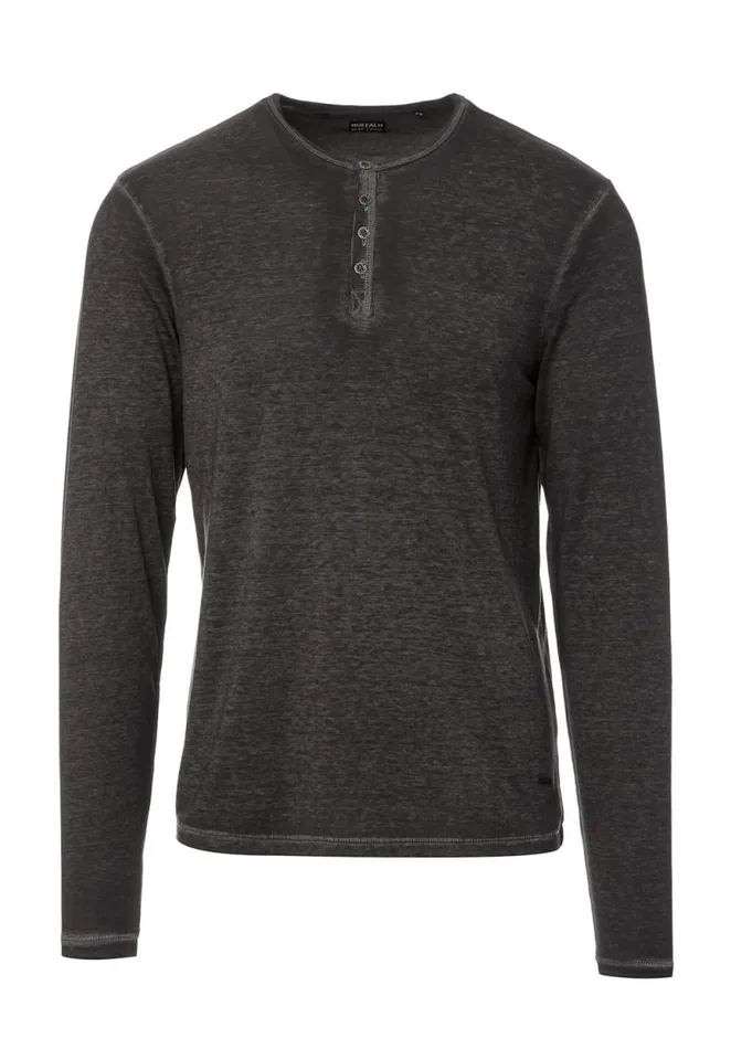 Men Kaduk Black LongSleeve Mens Top Black Buffalo David Bitton Tops and Tees