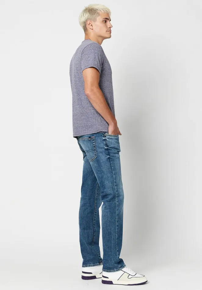 Men Kamir Speckled Knit Henley Verde Buffalo David Bitton Tops and Tees