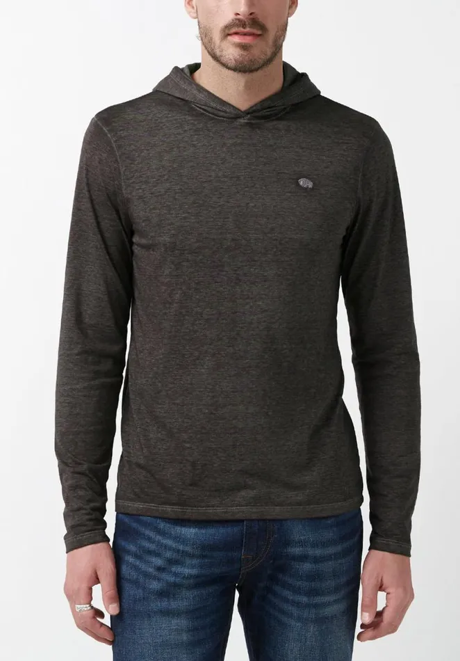 Men Kathim Black LongSleeve Mens Top Black Buffalo David Bitton Tops and Tees