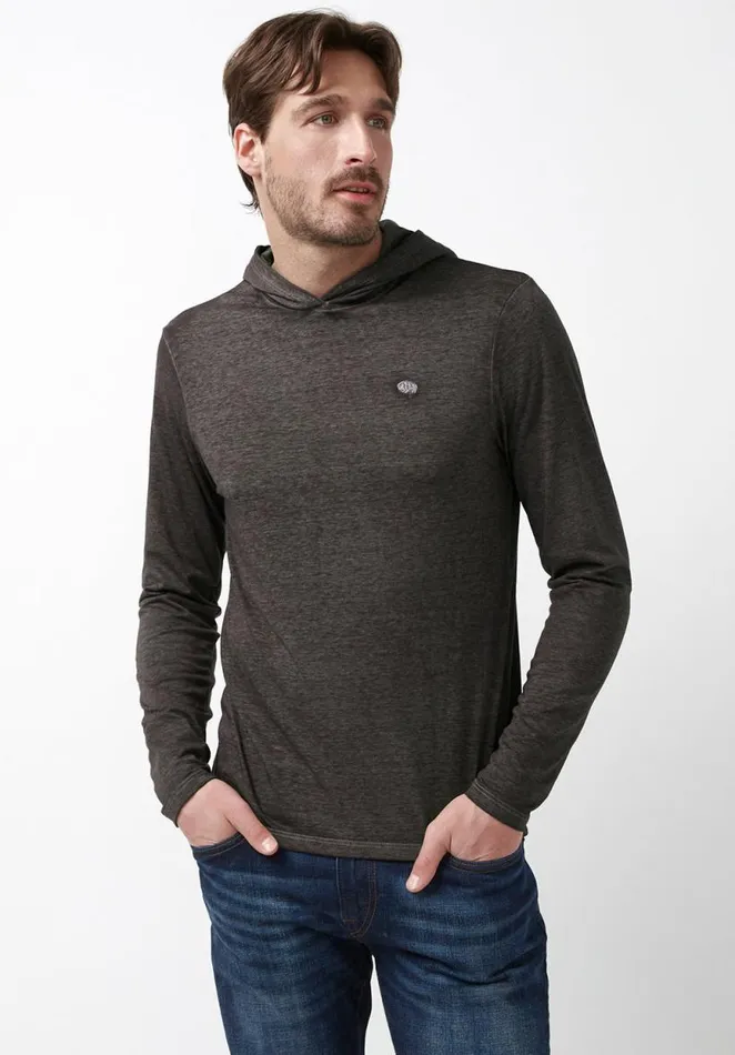 Men Kathim Black LongSleeve Mens Top Black Buffalo David Bitton Tops and Tees