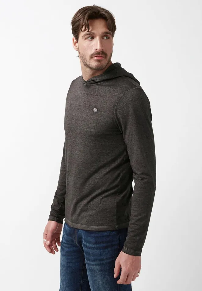 Men Kathim Black LongSleeve Mens Top Black Buffalo David Bitton Tops and Tees