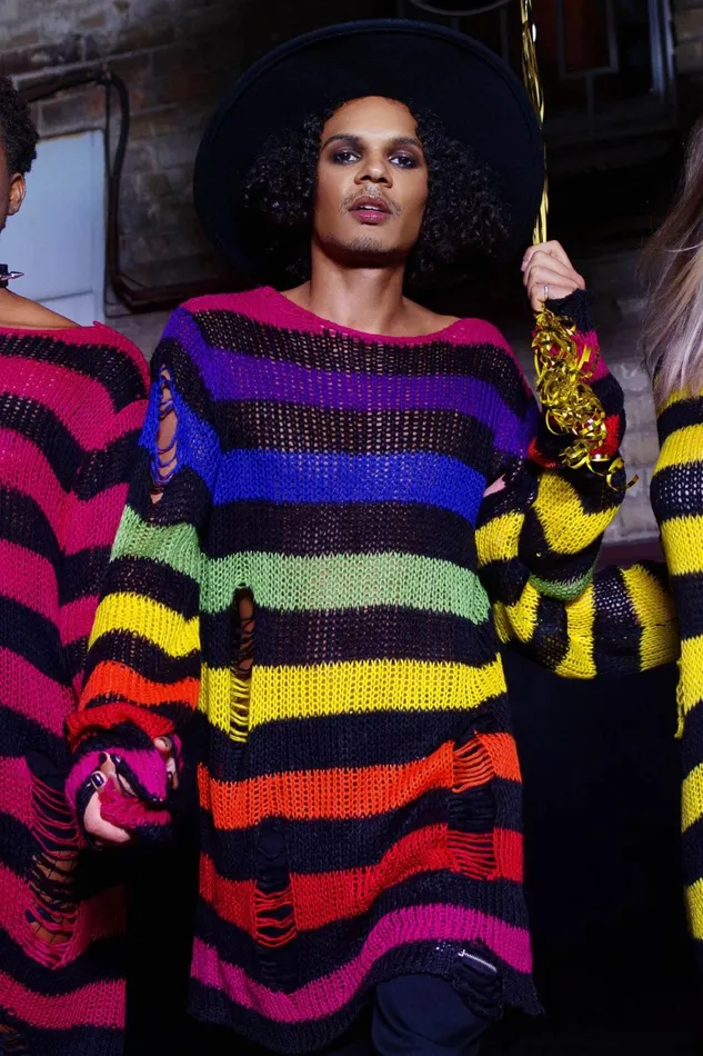 Men Knitwear Killstar Over The Rainbow Knit Sweater