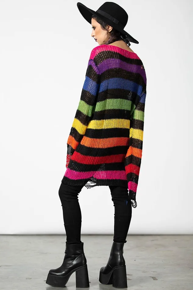 Men Knitwear Killstar Over The Rainbow Knit Sweater
