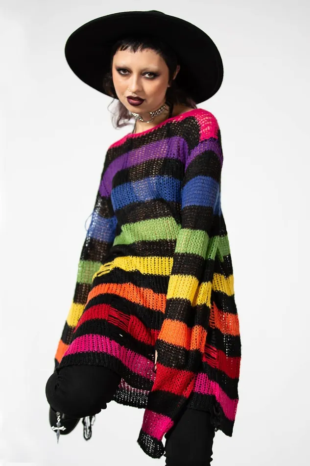 Men Knitwear Killstar Over The Rainbow Knit Sweater