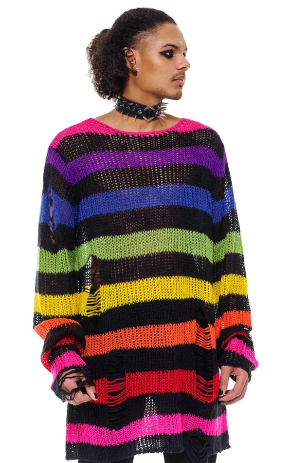 Men Knitwear Killstar Over The Rainbow Knit Sweater