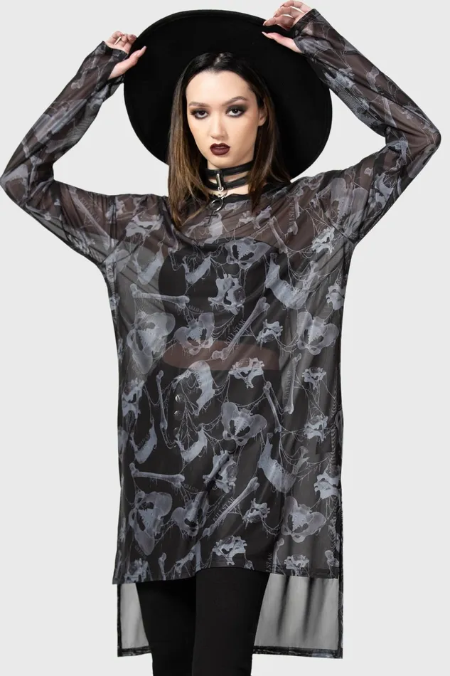 Men Long Sleeves Killstar Ossuary Long Sleeve Top