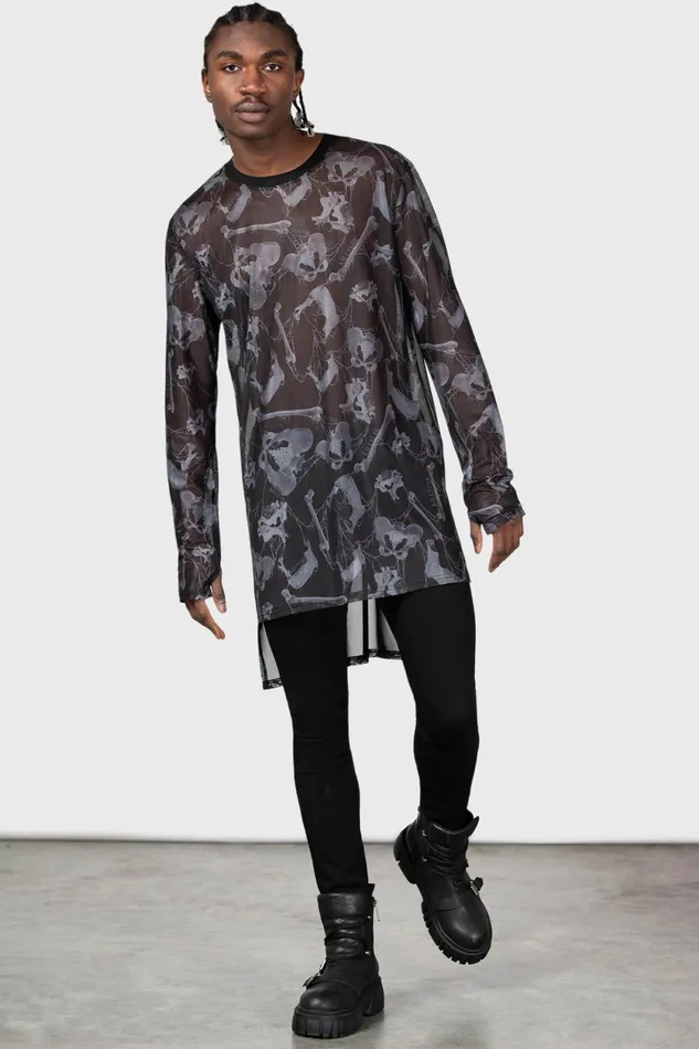 Men Long Sleeves Killstar Ossuary Long Sleeve Top