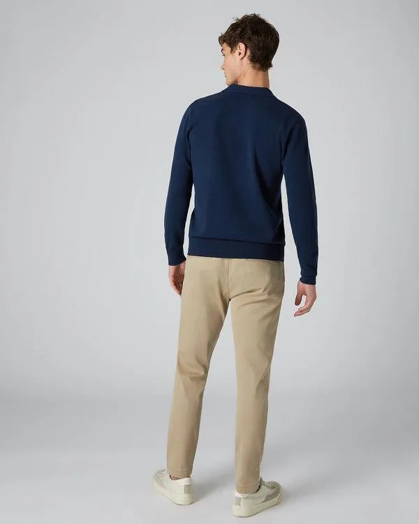 Men Men039s Cashmere Polo SweaterIn French Blue French Blue NPeal Polos and Tshirts
