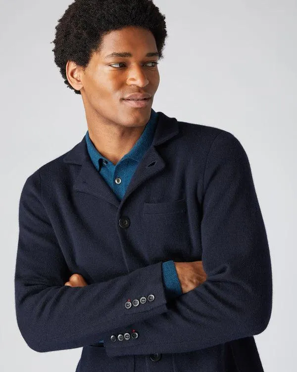 Men Men039s Fine Gauge Milano Cashmere JacketIn Navy Blue Navy Blue NPeal Coats and Jackets