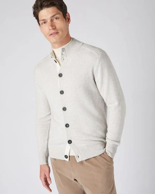 Men Men039s Full Button Cashmere SweaterIn Pebble Grey Pebble Grey NPeal Cardigans