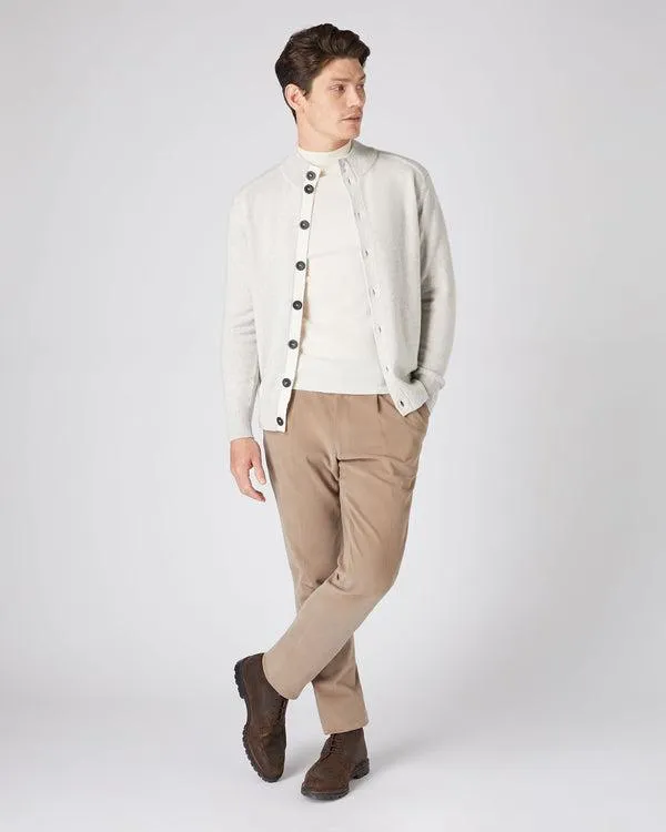 Men Men039s Full Button Cashmere SweaterIn Pebble Grey Pebble Grey NPeal Cardigans