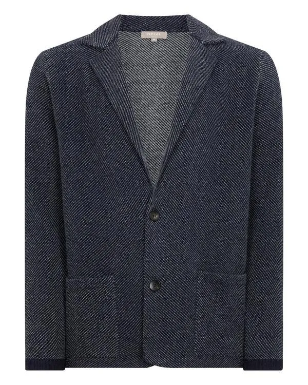 Men Men039s Jacquard Cashmere JacketIn Navy Blue Navy Blue NPeal Coats and Jackets