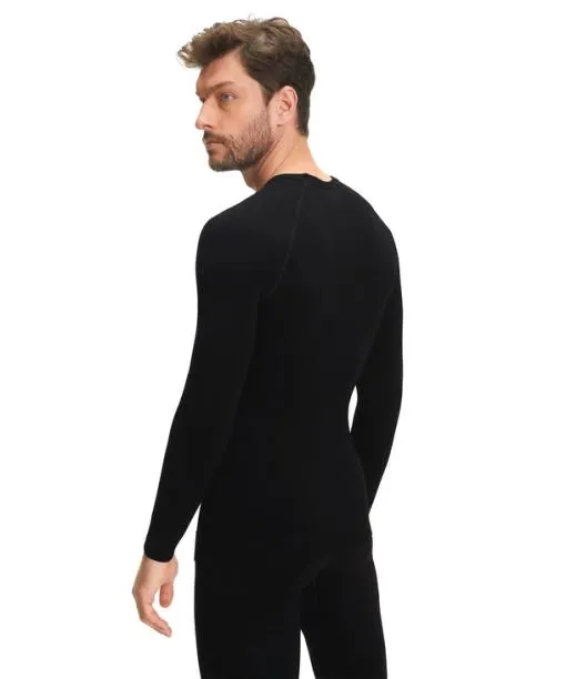 Men Men Long Sleeve Shirt Maximum Warm Black FALKE Long Sleeve Shirts