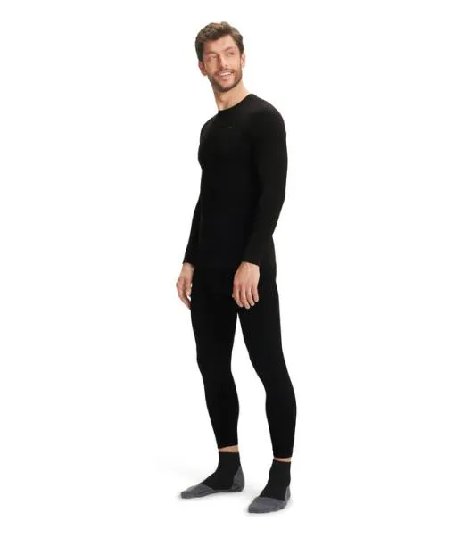 Men Men Long Sleeve Shirt Maximum Warm Black FALKE Long Sleeve Shirts