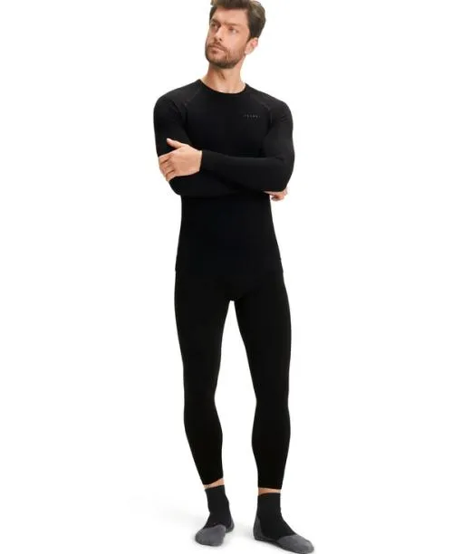 Men Men Long Sleeve Shirt Maximum Warm Black FALKE Long Sleeve Shirts