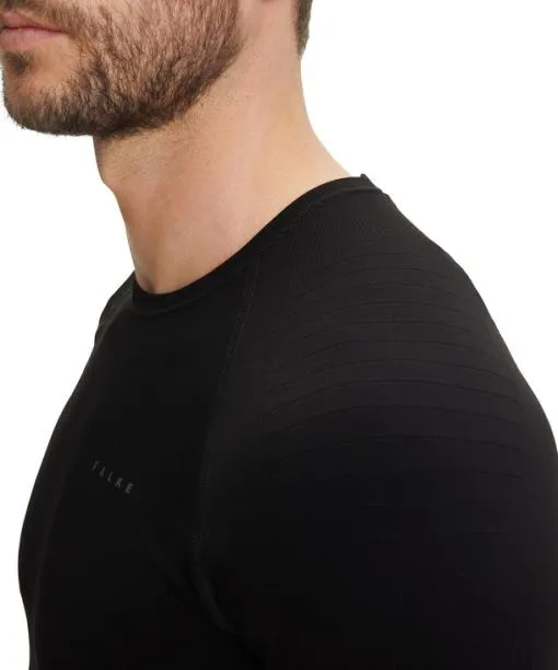 Men Men Long Sleeve Shirt Maximum Warm Black FALKE Long Sleeve Shirts
