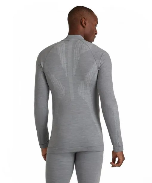 Men Men Long Sleeve Shirt WoolTech Grey FALKE Long Sleeve Shirts