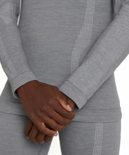 Men Men Long Sleeve Shirt WoolTech Grey FALKE Long Sleeve Shirts