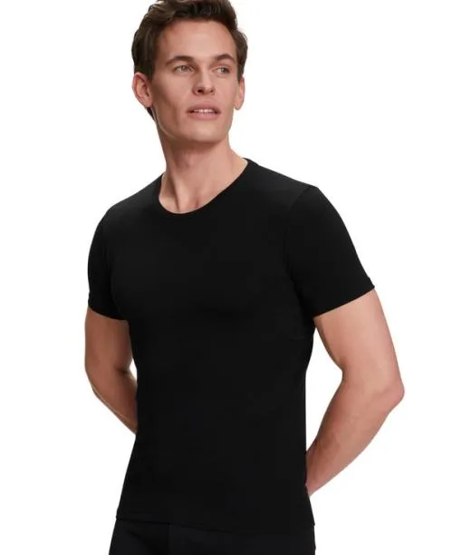 Men Men TShirt Roundneck Climate Control Black FALKE Shirts