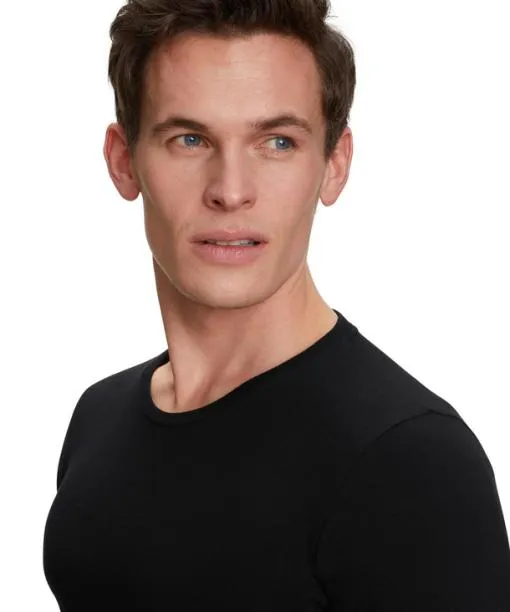 Men Men TShirt Roundneck Climate Control Black FALKE Shirts