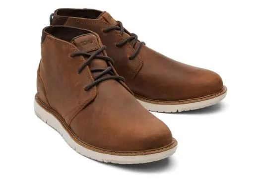 Men MenNavi Brown Water Resistant Boot Water Resistant Topaz Brown TOMS Boots