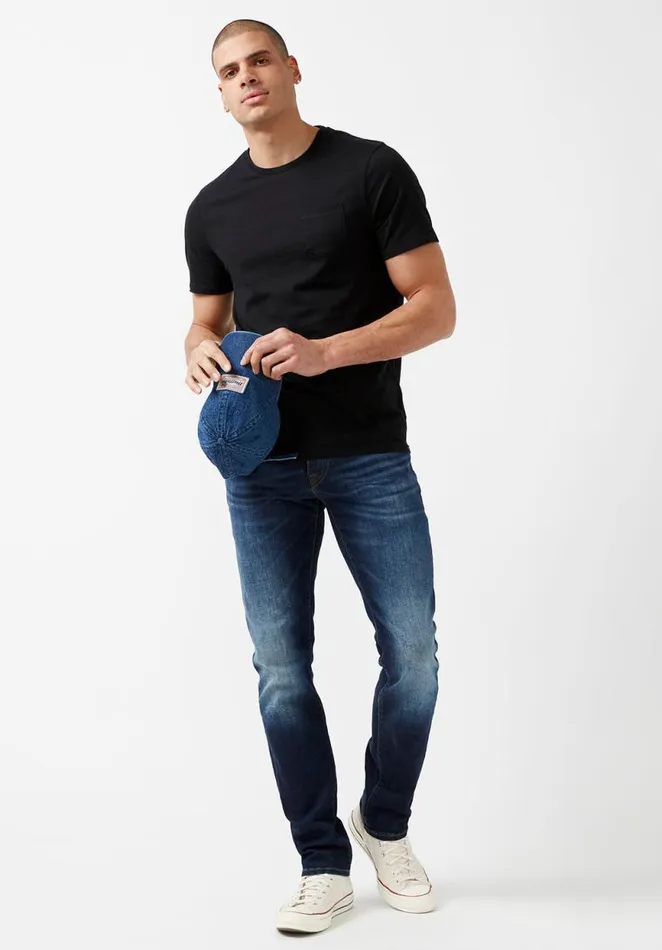 Men Naimop Heather Grey Jersey TShirt Light Heather Grey Buffalo David Bitton Tops and Tees