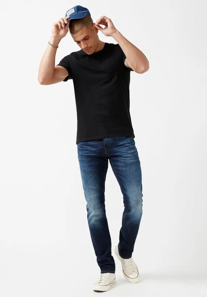 Men Naimop Heather Grey Jersey TShirt Light Heather Grey Buffalo David Bitton Tops and Tees