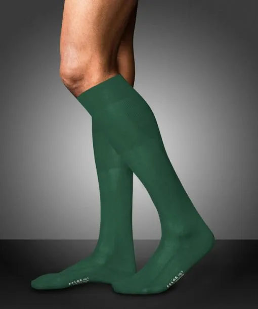 Men No 9 Pure Fil Dcosse Men Kneehigh Socks Hunter Green FALKE Knee High Socks