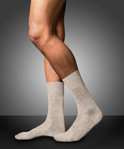 Men No 9 Pure Fil Dcosse Men Socks Wheat Mel FALKE Socks