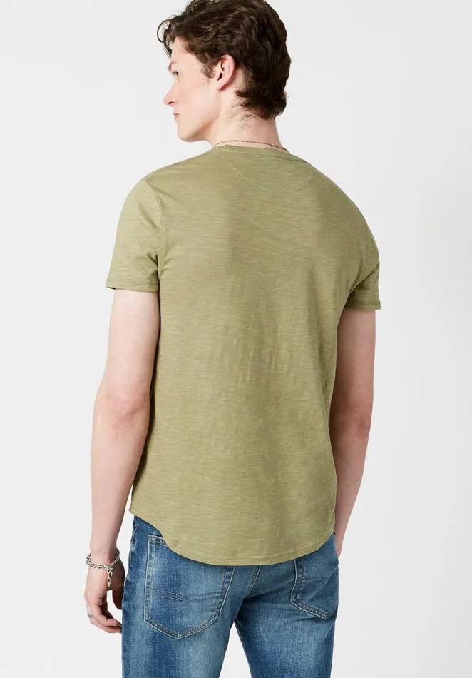 Men Patch Pocket Tamup TShirt Buff Yellow Buffalo David Bitton Tops and Tees