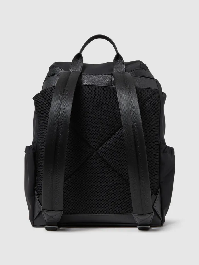 Men Reiss Bags Danny Leather Drawstring Backpack Black
