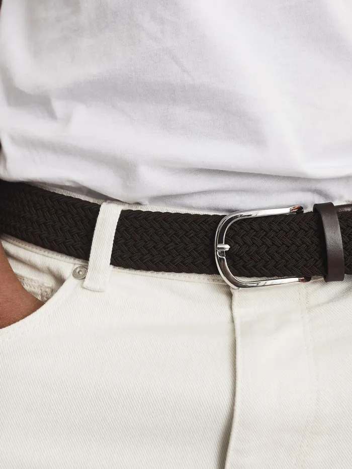 Men Reiss Belts Elmont Woven Belt Mid Brown