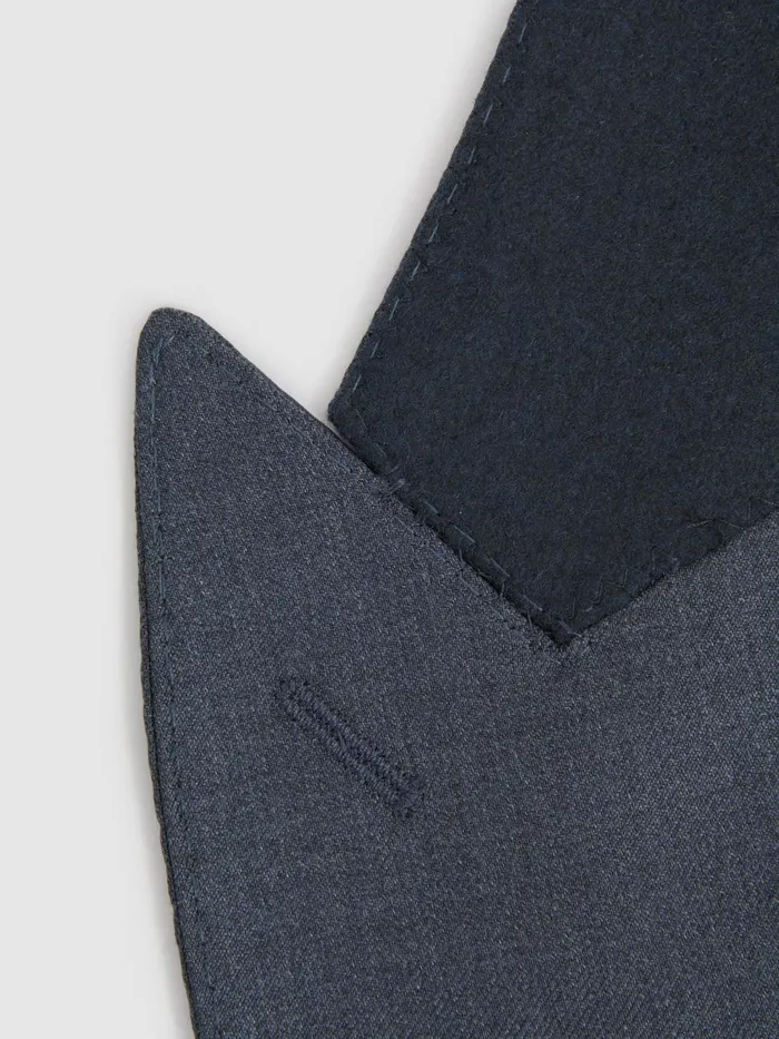 Men Reiss Blazers Humble Slim Fit Single Breasted Wool Blazer Airforce Blue