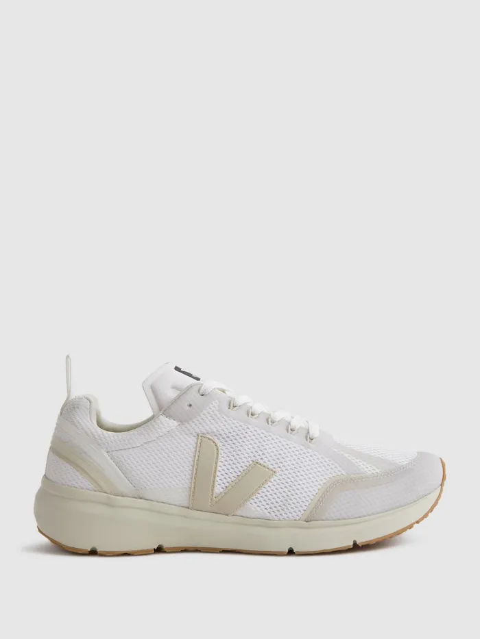 Men Reiss Brands Condor 2 Veja Mesh Running Trainers White Pierre