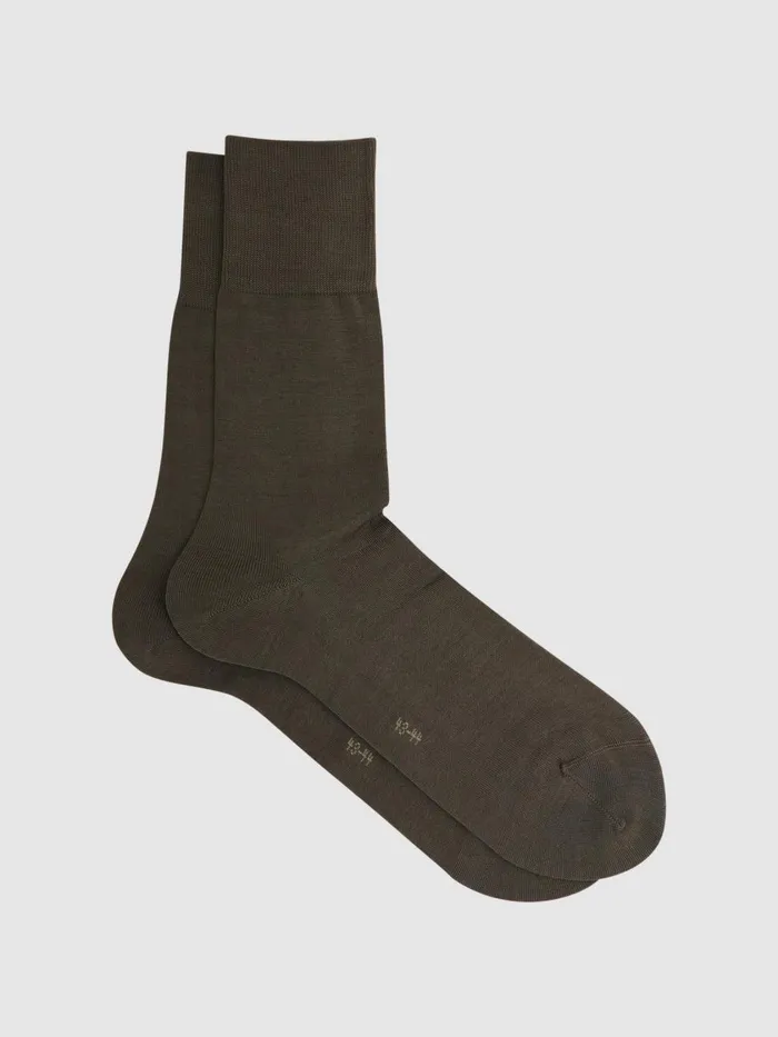 Men Reiss Brands Crew Socks Khaki