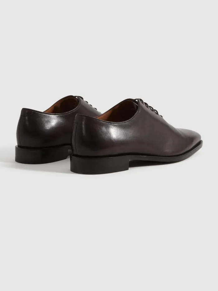 Men Reiss Formal Shoes Mead Leather LaceUp Shoes Dark Brown