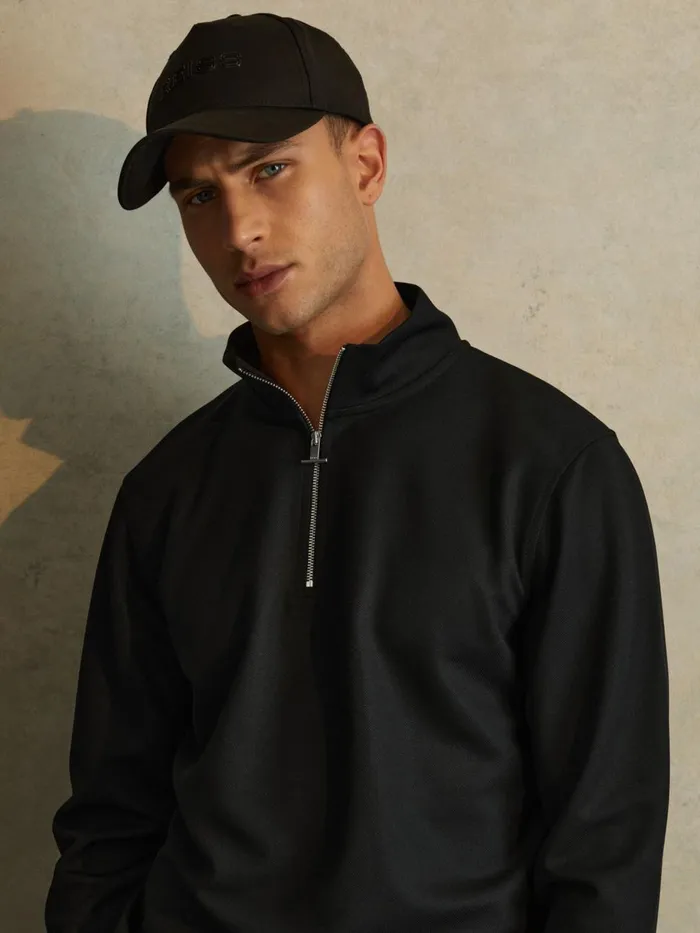 Men Reiss Hats Gloves and Scarves Blaze Logo Baseball Cap Black