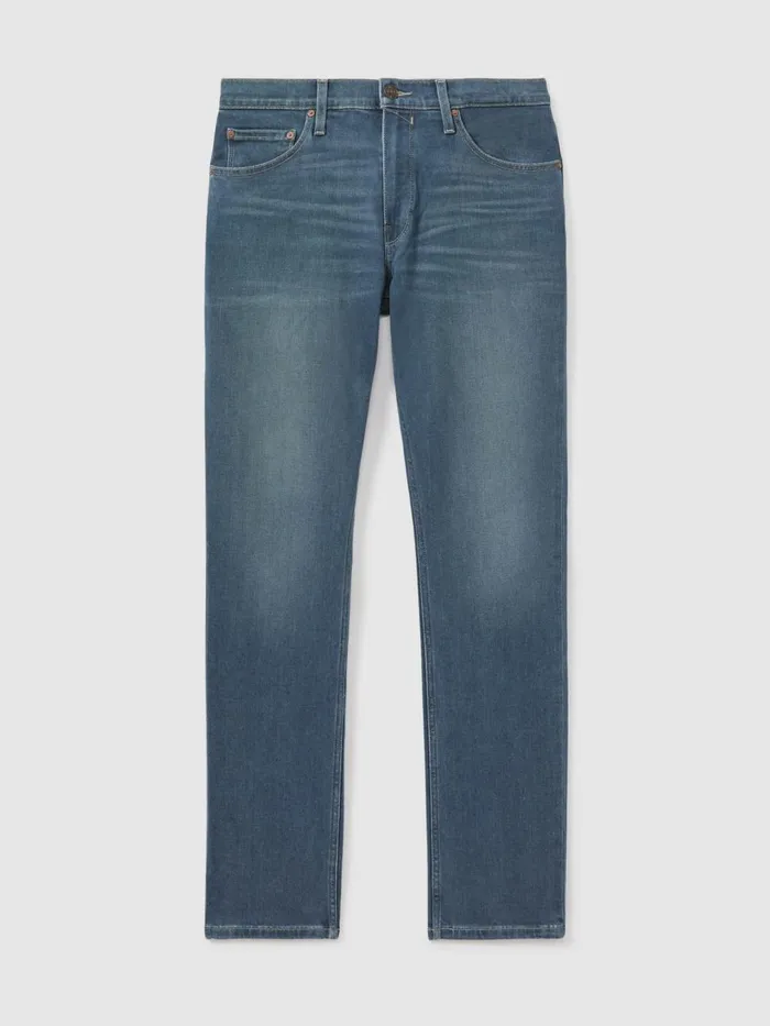 Men Reiss Jeans Straight Leg Jeans Foltz Blue
